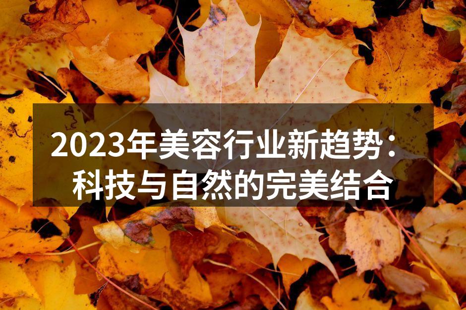 先进技术下的个性化美容方案
